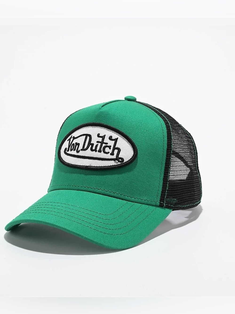 Nwt Authentic Von Dutch Green Black Trucker Hat With Authentic Hologram